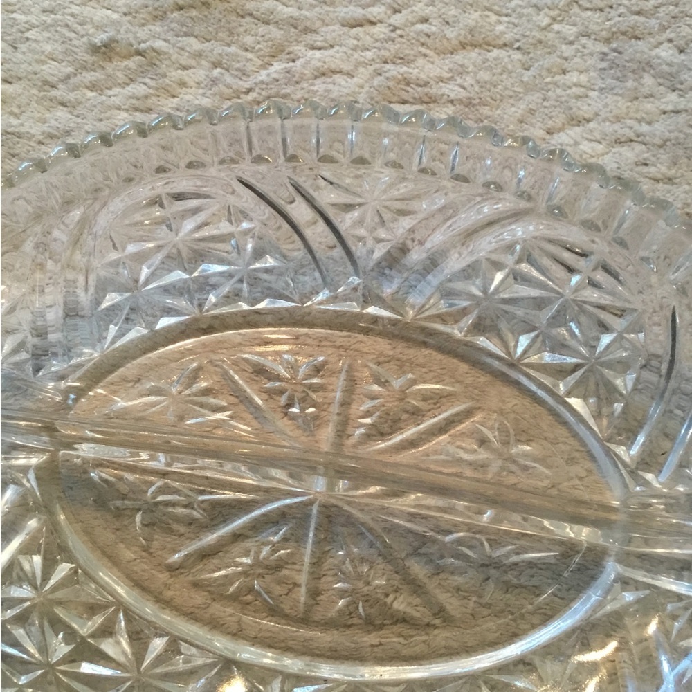 Anchor Hocking Clear Glass Relish Dish Vintage - Picture 2 of 5